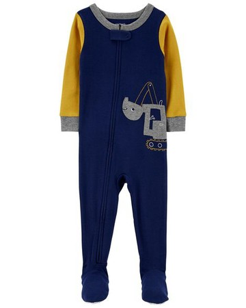 Toddler 1-Piece Construction 100% Snug Fit Cotton Footie PJs