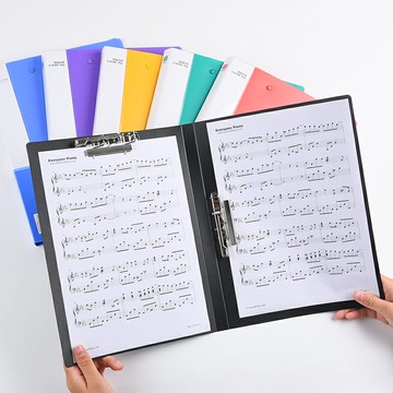 5個裝得力文件夾資料冊a4文件夾子板夾多層單夾文件袋資料夾雙夾學生用試卷書夾多功能票據收納冊辦公用品