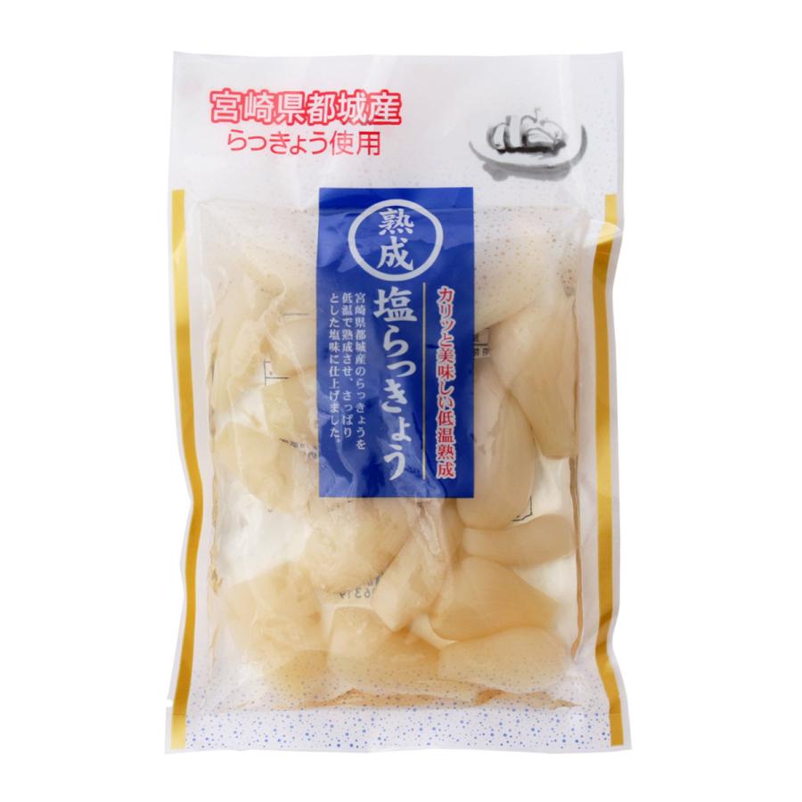 らっきょう漬け 上沖産業 熟成 塩 らっきょう 90g 送料無料  ラッキョウ漬け お漬物 国産 宮崎県産