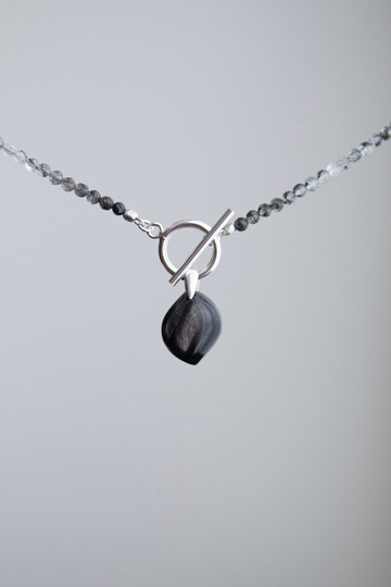 金運石吊墜 黑髮晶 項鏈鎖骨鏈 招財 助事業 休息之石 緩解焦慮