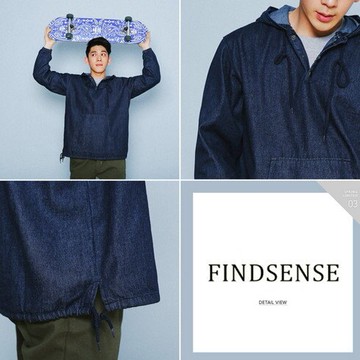 韓國 首映 運動型 牛仔夾克 穿搭 FINDSENSE