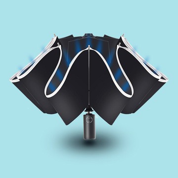 10骨加大反向全自動LED手電筒燈光雨傘防曬紫外線遮陽折疊太陽傘
