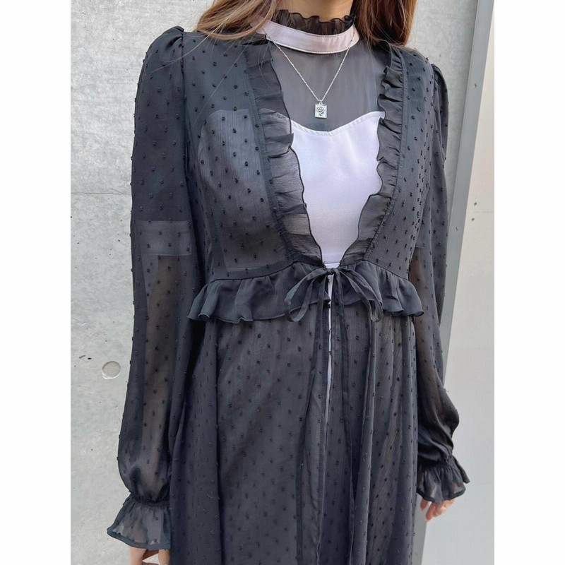 新品】EATME シアーティアードガウン EATME♡エアリーティアードガウン♡ブラック