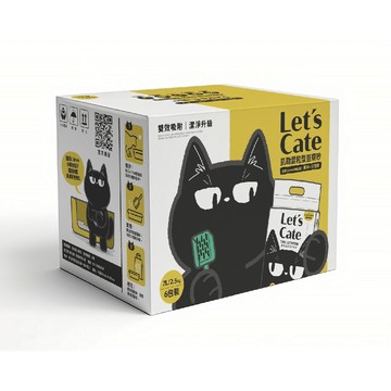 Let's cate 混和型豆腐砂7L/2.5kg(活性碳+原味)-1箱/6包