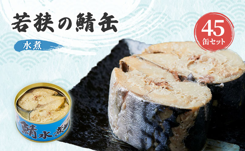 サバ缶 若狭の鯖缶 45缶 セット 水煮 鯖缶 さば サバ 鯖 缶 缶詰 魚 魚介 魚介類 海鮮 福井 若狭町