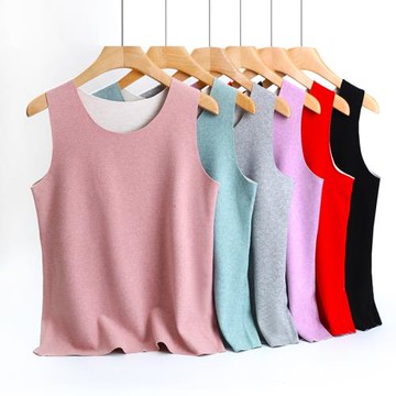 修身內穿秋冬季德絨發熱保暖背心