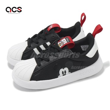 adidas x 迪士尼 休閒鞋 adiFOM Superstar 360 I 小童 黑白 米奇 小朋友 貝殼頭 JH5179