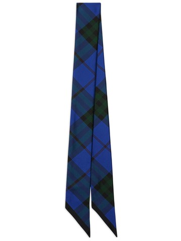 Burberry - checked silk scarf - unisex - Silk - One Size - Blue