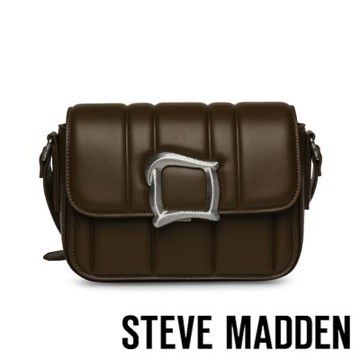 STEVE MADDEN-方形釦飾翻蓋斜背包 BTAVIA-墨綠色