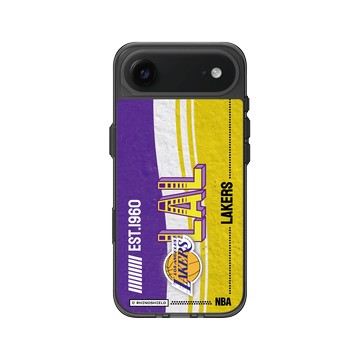iPhone Air Clear (相機按鈕) 酷墨灰 - NBA - 復古球員卡-洛杉磯湖人 L.A. Lakers - Vintage Card