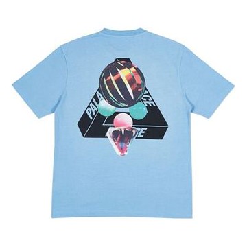 PALACE Sans Ferg T-Shirt Cornflower Blue Glasses Back Logo Short Sleeve Unisex