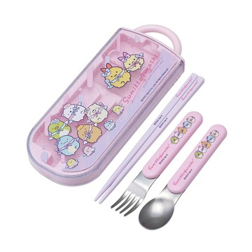 百科良品 日本製 角落生物 歡唱嘉年華 環保筷子+湯匙+叉子三件餐具組 抗菌加工Ag+(日本境內版)