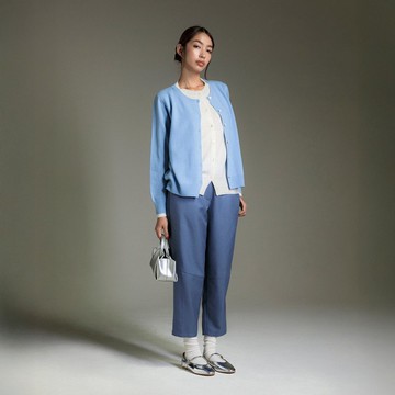 轉折九分錐形褲