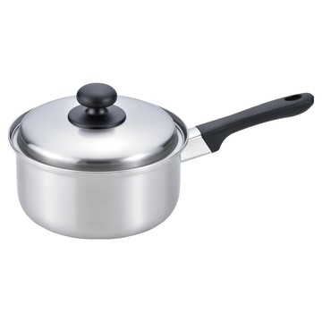 FREIZ 和平 IH爐適用 鍋子 EM-013 單柄鍋  18cm  銀色  1支