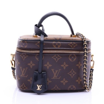 LOUIS VUITTON LV 路易威登 棕色 Reverse原花帆布 Vanity PM 兩用包 M45165 【二手名牌BRAND OFF】