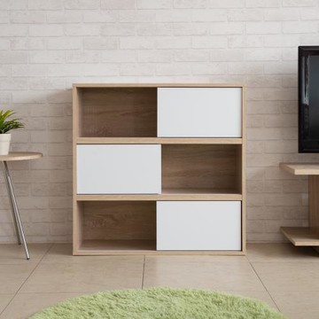 【TZUMii】夏爾六格滑門收納櫃/書櫃