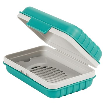 AHOYE 輕巧便攜帶蓋密封防漏旅行肥皂盒  綠色  1個