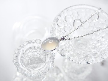 午後微光 | 白玉髓 / 玉石 / 圓滿系列 | 天然寶石項鍊