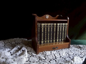 【老時光 OLD-TIME】早期台灣精裝中英文百科全書套組(含木櫃)#1