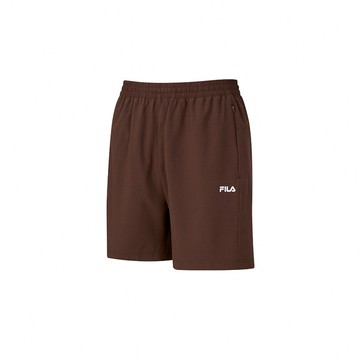 FILA 男平織短褲-棕色 1SHA-1314-BN