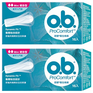 o.b. 歐碧 衛生棉條  迷你型  16條  2盒