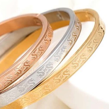 C3221 圓圈鋼手環 中國風 不鏽鋼手鐲 東方龍 霸氣神龍手環 316L鈦鋼 男生女生 圓形手環