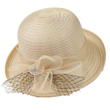 【巴黎精品】現貨+預購 防曬帽漁夫帽遮陽帽戶外登山透氣速乾-歐根紗捲邊禮帽女帽子6色a1jg67