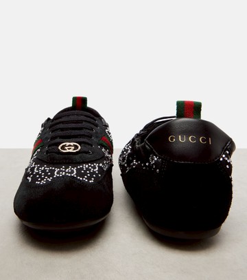 Gucci Gucci Shift suede-trimmed sneakers