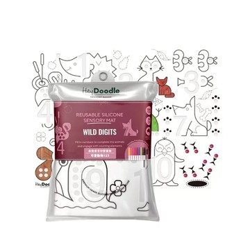 【海夫健康生活館】泓天國際 澳洲 HeyDoodle 創意感官矽膠畫墊 可愛動物 123