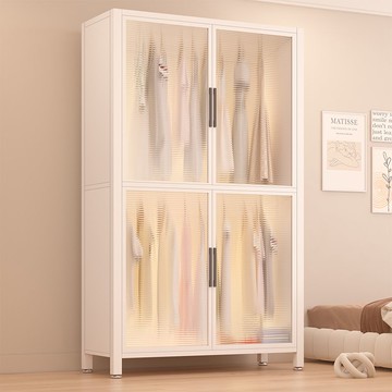 公司貨 超低價 簡易組裝衣櫃臥室家用出租房對開門金屬無甲醛收納櫃新款爆款 快速發貨