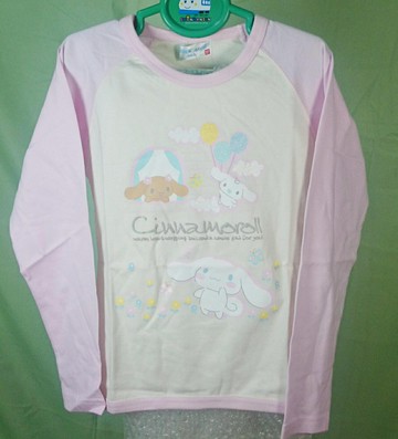 【震撼精品百貨】大耳狗 Cinnamoroll喜拿狗 長袖T 粉袖 氣球 震撼日式精品百貨