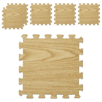 新生活家 耐磨抗汙巧拼地墊 淺橡木 6片  1組  32 x 32 x 1cm