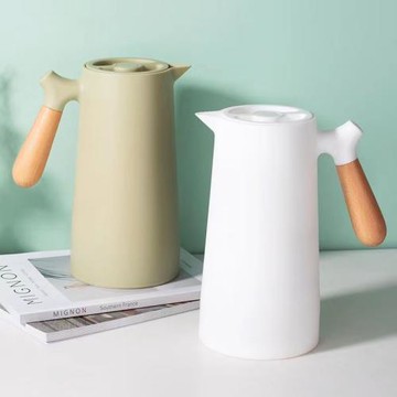 歐式保溫壺家用熱水瓶保冷瓶木手柄大容量暖水壺禮品
