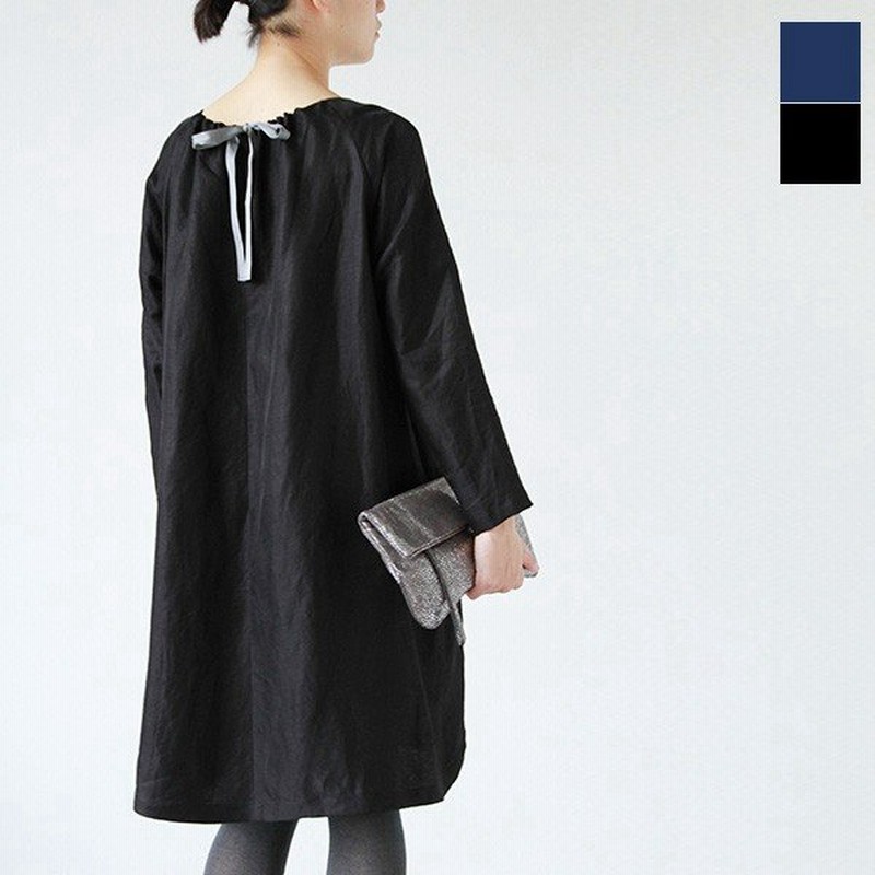 Ina イナ Aranciato別注ネックギャザー後ろリボンワンピース レディース 通販 Lineポイント最大0 5 Get Lineショッピング