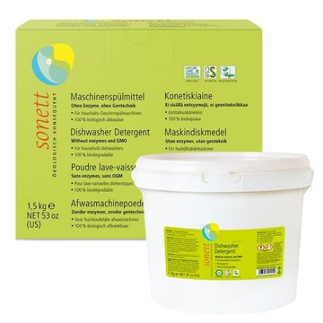 德國 Sonett 天然環保洗碗劑  1kg / 1.5kg 洗碗機專用 清潔 洗碗 廚房 碗盤 汙垢 附發票現貨 ｜滿額領券最高現折$200⚡專櫃保養美妝 品牌香氛 美的三次方【心心哈德】
