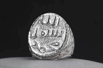 925 純銀戒指 | 先知穆罕默德 (願主福安之) 印記 | 伊斯蘭男戒