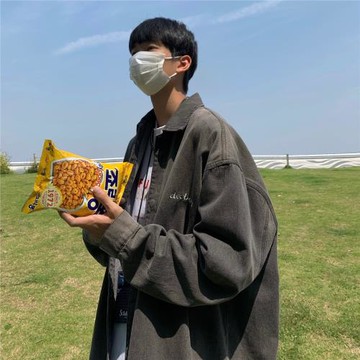 牛仔外套男春秋款潮流高級感痞帥男裝衣服美式高街飛行員夾克上衣