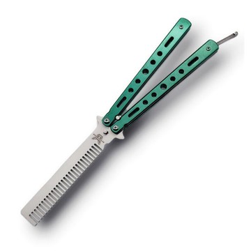 蝴蝶梳子 蝴蝶甩梳 不鏽鋼 蝴蝶刀 蝴蝶甩刀 折疊梳 摺疊 梳子 練習刀 未開刃【DQ340】 123便利屋