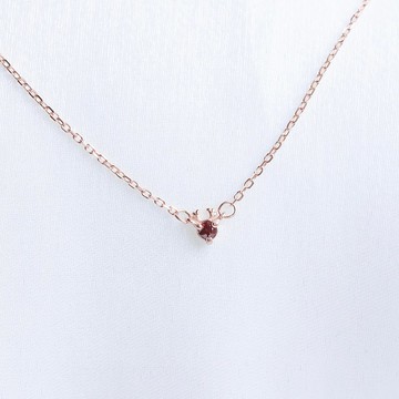 石榴石925純銀麋鹿項鍊