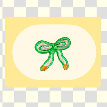 燙布貼 | 蝴蝶結(粉綠)