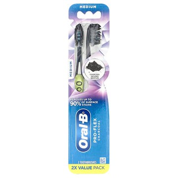 Oral-B, Pro-Flex 木炭牙刷，中號，2 件
