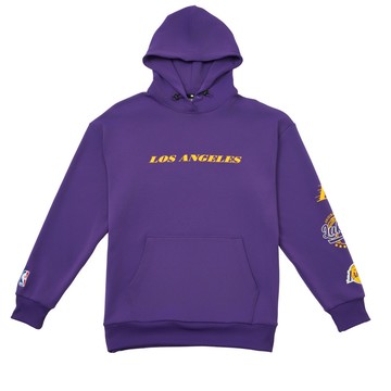 【NBA】中性寬版隊伍帽T_LAL 連帽上衣 男女 紫色-3455105392