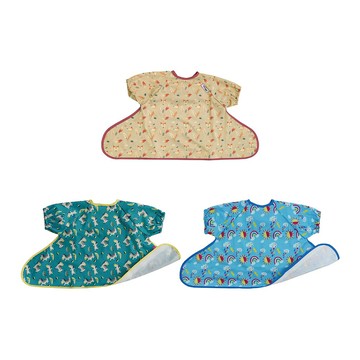 英國 Tidy TOT 防水圍兜短袖｜短袖｜可愛斑馬/晴空藍/森林狐狸【悅兒園婦幼生活館】