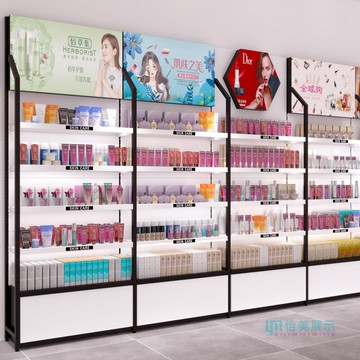 ?快速出貨 可開發票 化妝品貨架展示柜產品陳列貨柜臺帶亞克力燈箱新款廠家直供