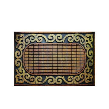 G+居家 橡膠植絨戶外地墊-90x60cm 黃金傳奇迎賓地墊/入門墊/刮沙地墊/玄關墊/橡膠地墊/蹭土墊/入戶墊