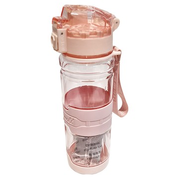 UPSTYLE Tritan 健身水壺  透明 粉  500ml  1個