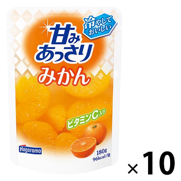 はごろもフーズはごろもフーズ 甘みあっさりみかん（パウチ） 180g 10個