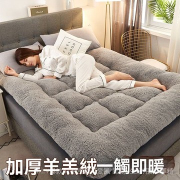床墊 秋冬床墊  宿捨床墊 租房床墊 折疊床墊 床墊單人 雙人 加厚羊羔絨床墊軟墊家用榻榻米宿捨單人學生寢室床海綿床褥墊