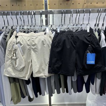 戶外沙灘休閑速干短褲男女夏季運動可收納薄款寬松直筒健身休閑褲