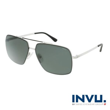 【INVU】來自瑞士簡約都會系列偏光太陽眼鏡(銀) P1107A